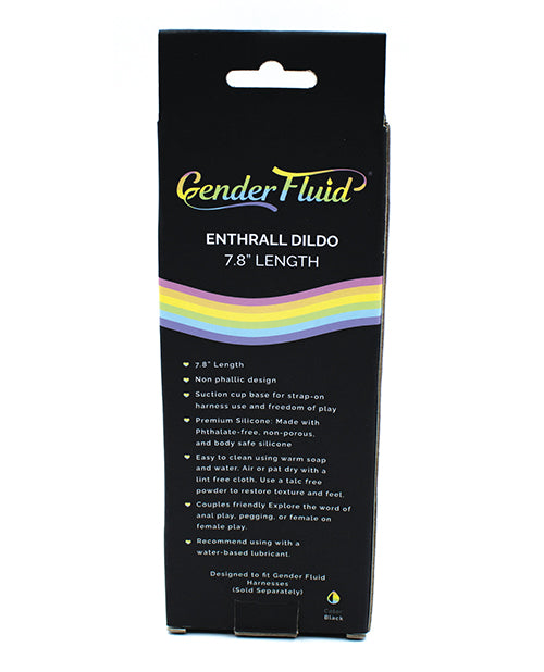 Gender Fluid 7.8" Enthrall Strap On Dildo - Black - Casual Toys