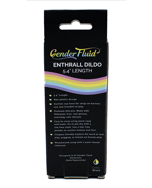 Gender Fluid 5.5" Enthrall Strap On Dildo - Black - Casual Toys