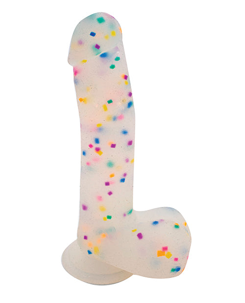 Get Lucky 8.5" Real Skin Confetti Cock - Multi Color - Casual Toys