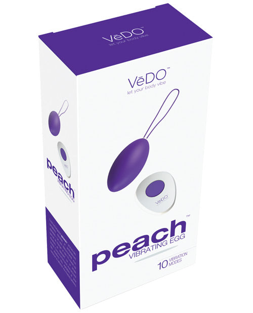 Vedo Peach Rechargeable Egg Vibe - Casual Toys