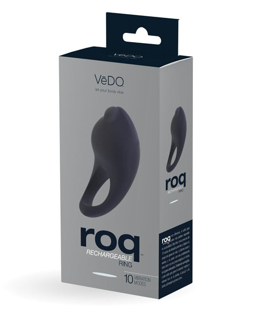 Vedo Roq Rechargeable Ring - Black - Casual Toys