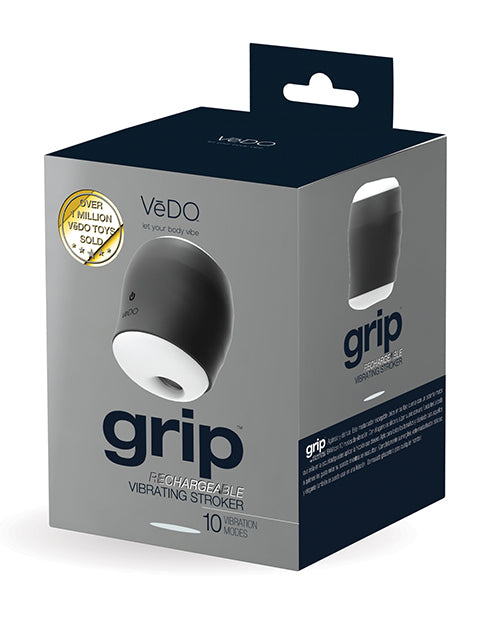Vedo Grip Rechargeable Vibrating Sleeve - Just Black - Casual Toys