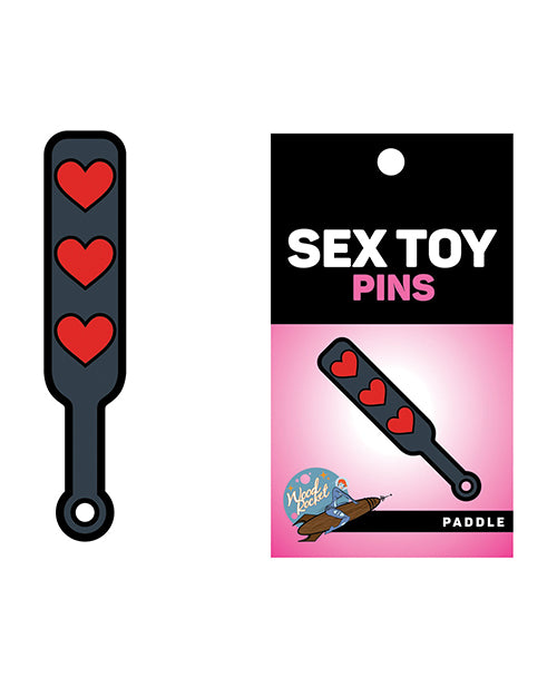 Wood Rocket Sex Toy Hearts Paddle Pin - Black-red - Casual Toys