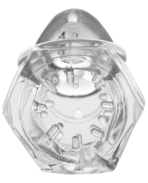 Master Series Detained 2.0 Restrictive Chastity Cage W-nubs - Clear - Casual Toys