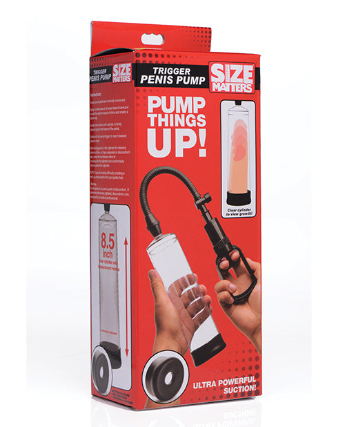 Size Matters Trigger Penis Pump - Clear - Casual Toys