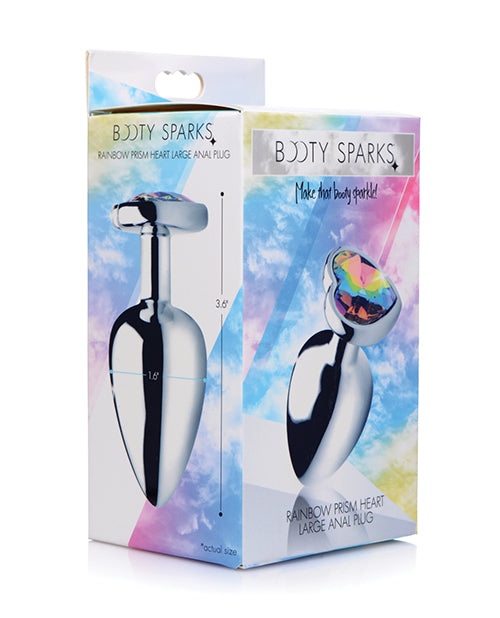 Bootysparks Rainbow Prism Heart Anal Plug - Casual Toys