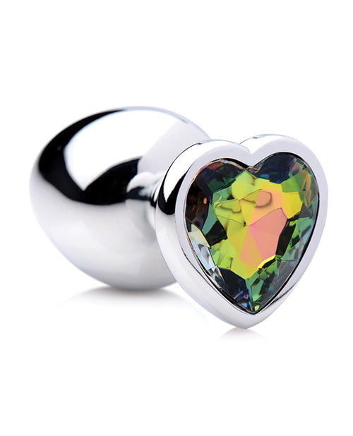 Bootysparks Rainbow Prism Heart Anal Plug - Casual Toys