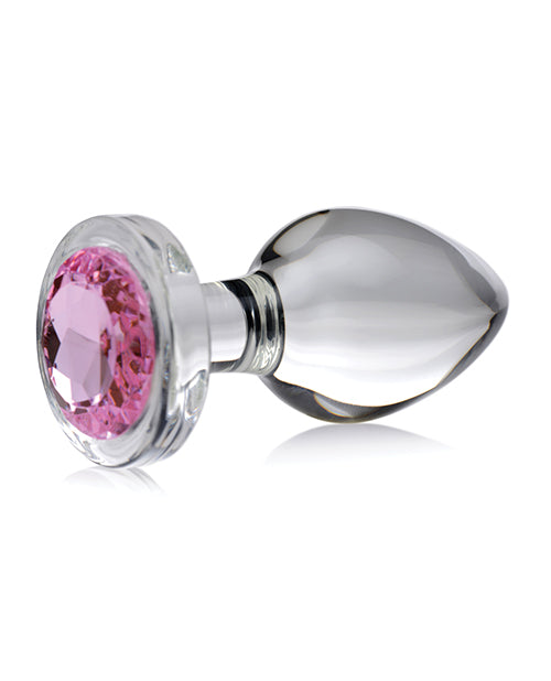 Booty Sparks Pink Gem Glass Anal Plug - Casual Toys