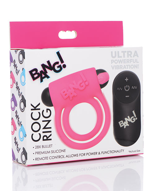 Bang! Vibrating Cock Ring & Bullet W/remote Control - Casual Toys