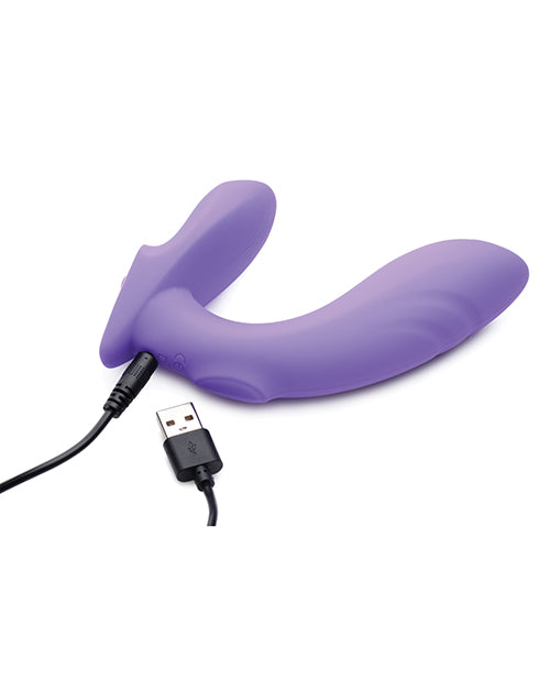 Inmi 10x G-tap Tapping Silicone G Spot Vibrator - Purple - Casual Toys