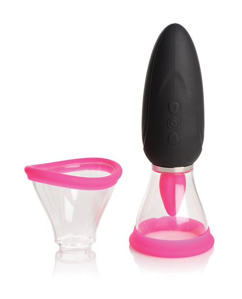 Inmi Shegasm Lickgasm Mini 10x Licking & Sucking Stimulator - Black-pink - Casual Toys