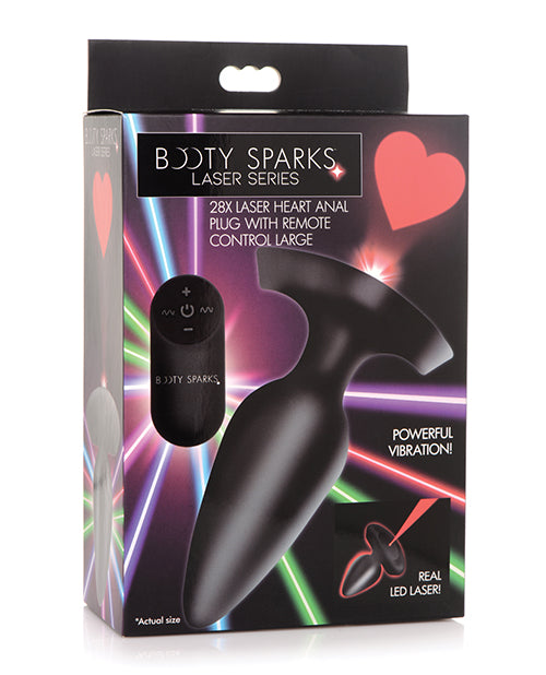 Booty Sparks Laser Heart Anal Plug W/remote - Casual Toys