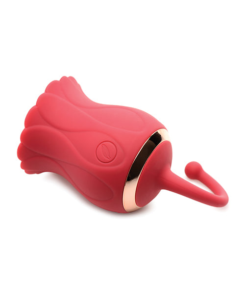 Inmi Bloomgasm Royalty Rose Textured Suction Clit Stimulator - Red - Casual Toys