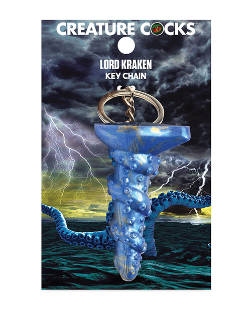 Creature Cocks Lord Kraken Silicone Key Chain - Blue