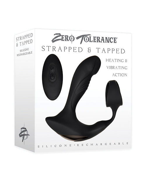 Zero Tolerance Strapped & Tapped Rechargeable Prostate Vibrator - Black - Casual Toys