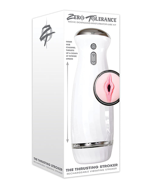 Zero Tolerance The Thrusting Stroker Rechargeable - White - Casual Toys