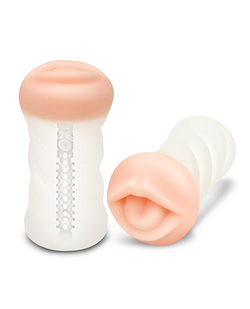 Zolo Realistic Deep Throat Dual Density Transparent Stroker - Casual Toys