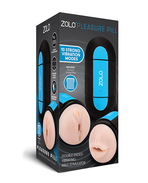 Zolo Pleasure Pill Double Ended Vibrating Stimulator - Ivory - Casual Toys