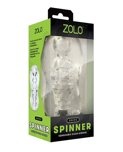Zolo Gripz Spinner Stroker - Clear - Casual Toys