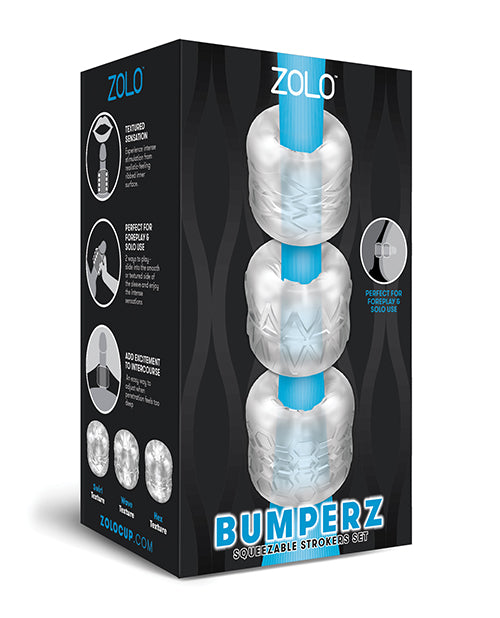 Zolo Bumperz Squeezable Stroker Set - Clear - Casual Toys