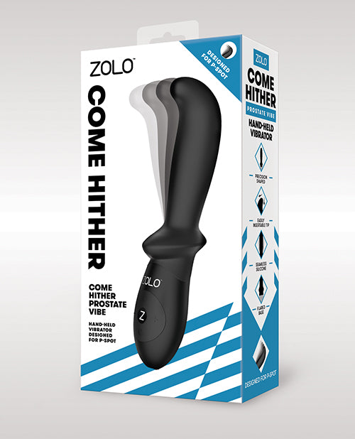 Zolo Come Hither Prostate Vibe - Black - Casual Toys