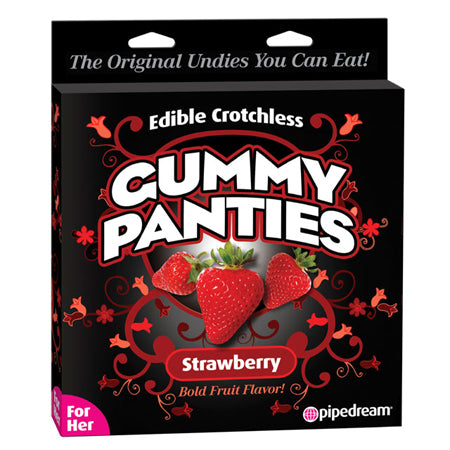 Edible Crotchless Gummy Panties Strawberry - Casual Toys