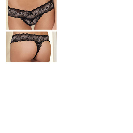 Crotchless Lace V-Thong - Casual Toys