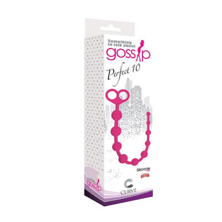 Gossip Perfect 10 Silicone Anal Beads Magenta - Casual Toys