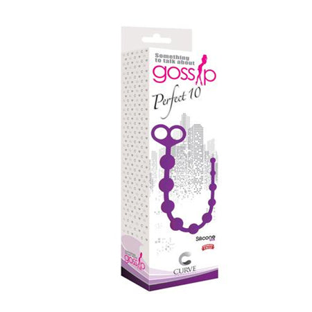Gossip Perfect 10 Silicone Anal Beads Violet - Casual Toys