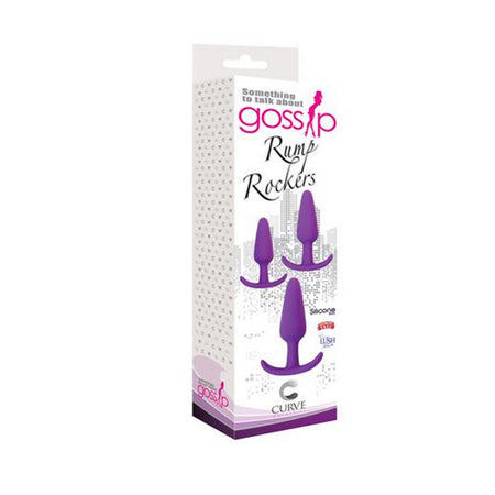 Gossip Rump Rockers 3pc Anal Plug Training Set Silicone (Violet) - Casual Toys