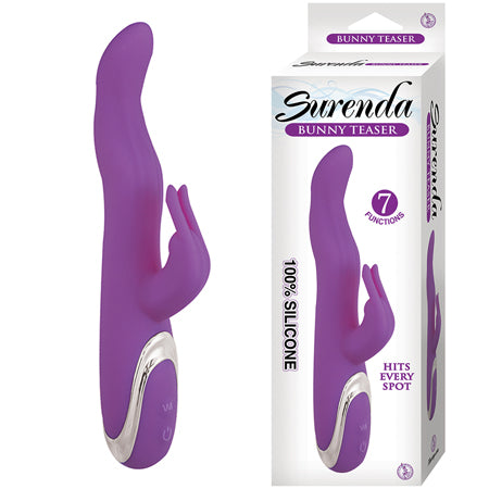 Surenda Bunny Teaser Silicone Multispeed Waterproof Clit Stimulating Vibe (Purple) - Casual Toys