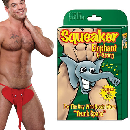 Squeaker Elephant G-String Red - Casual Toys
