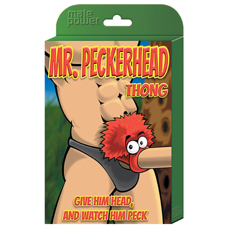 Male Power Novelty Mr. PeckerHead Thong Blk 1SZ - Casual Toys