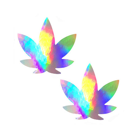 Neva Nude Pasty Weed Leaf Holographic - Casual Toys