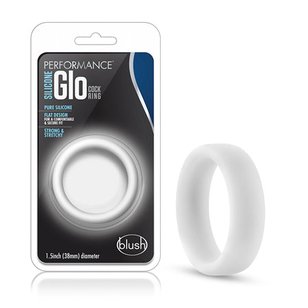 Performance - Silicone Glo Cock Ring - White Glow - Casual Toys