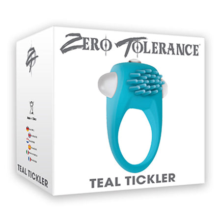ZT The Teal Tickler Cockring 1 Speed Motor Silicone Waterproof - Casual Toys