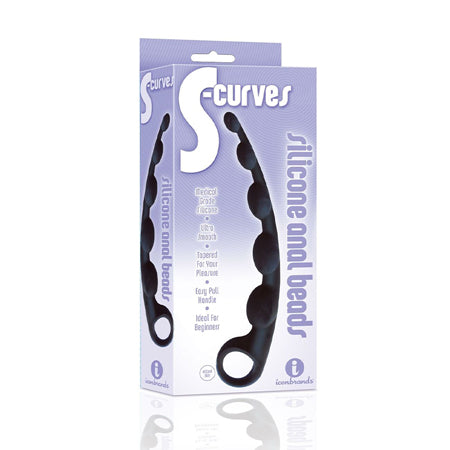 The 9's Ss-Curves Curved Silicone Anal Beads - Casual Toys
