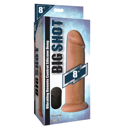 Big Shot Silicone Vibrating Dong Light 8in - Casual Toys