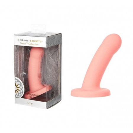 Sportsheets Nexus Collection Nyx 5 in. Silicone Dildo with Suction Cup Coral