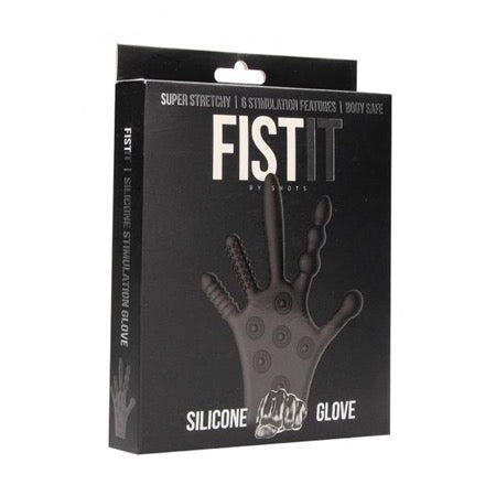 Fist It Silicone Stimulation Glove - Black - Casual Toys