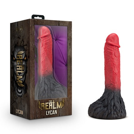 The Realm Lycan Lock-On Werewolf Dildo Red
