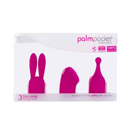 PalmPocket Extended Silicone Massage Heads 3-pack - Casual Toys