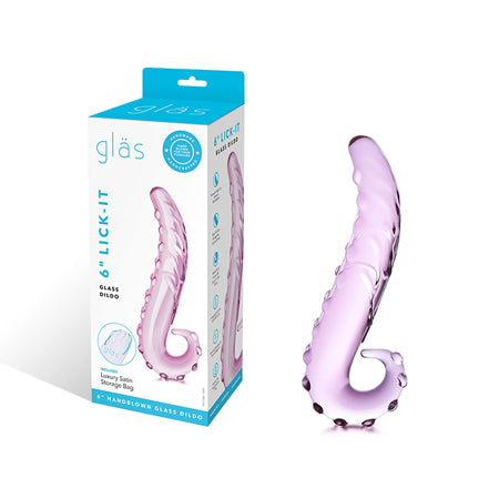Glas 6" Lick-It Glass Dildo - Casual Toys
