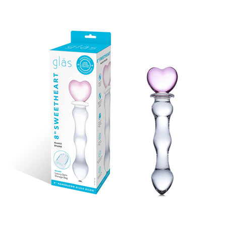 Glas 8" Sweetheart Glass Dildo - Casual Toys