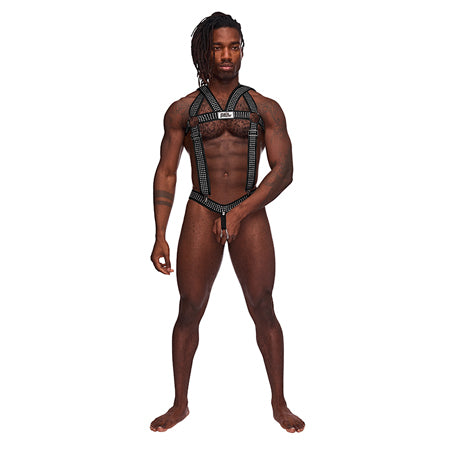 Male Power Elastic Harness with Ring BlackOS - Casual Toys