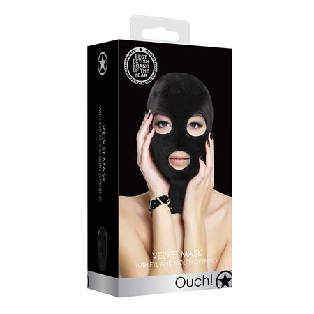 Ouch Velvet & Velcro Mask with Eye and Mouth Opening - Casual Toys