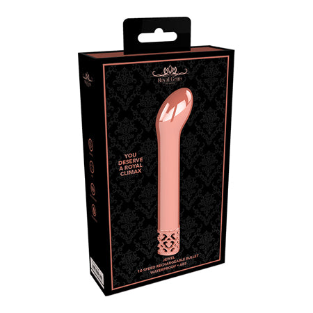 Royal Gems - Jewel - ABS Rechargeable Bullet - Rose Gold - Casual Toys