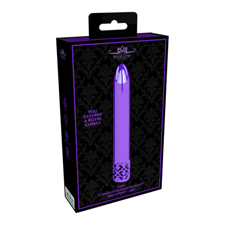 Royal Gems - Shiny - ABS Rechargeable Bullet - Purple - Casual Toys
