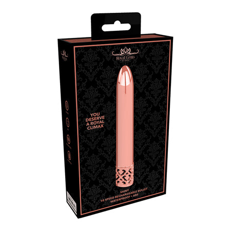 Royal Gems - Shiny - ABS Rechargeable Bullet - Rose Gold - Casual Toys