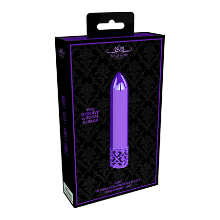 Royal Gems - Glitz - ABS Rechargeable Bullet - Purple - Casual Toys